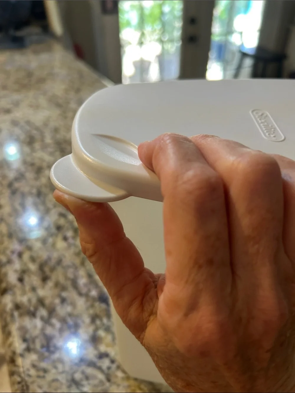 Convenient White Kitchen Food Storage Container with Secure Lid